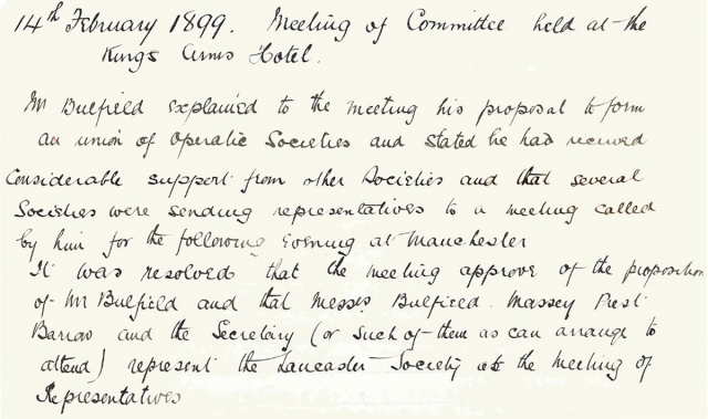From the LADOS Minutes - 14th February 1899
